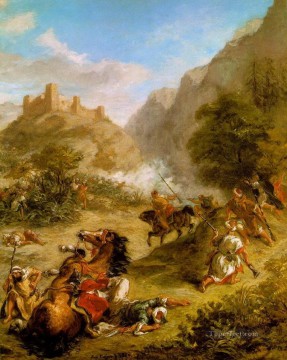 1863 oil painting - arabs skirmishing in the mountains 1863 Eugene Delacroix